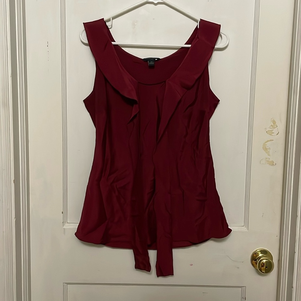 Banana Republic Petite Maroon Formal Blouse